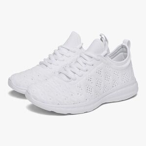 Joomra Women Gym Shoes Plain White Comfortable Pregnancy Running